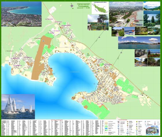 Туристическая карта Геленджика