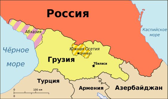Абхазия на карте России