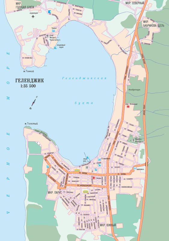 Карта улиц Геленджика