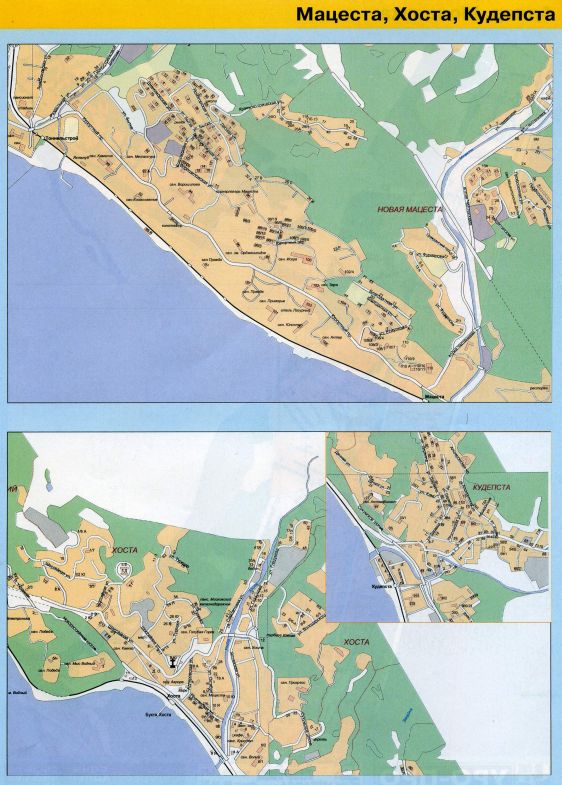 Подробная карта Хостинского района