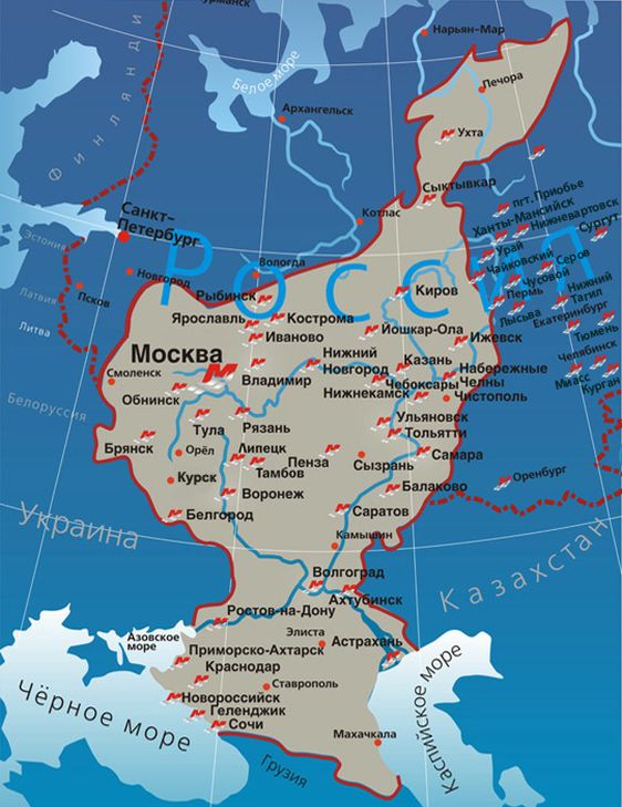 Город Сочи на карте России
