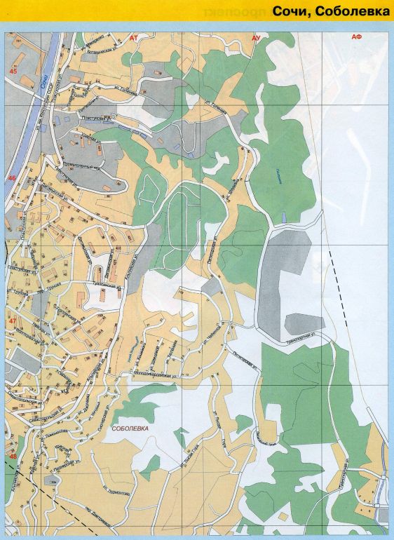 Карта пос1лка Соболевка Хостинского района
